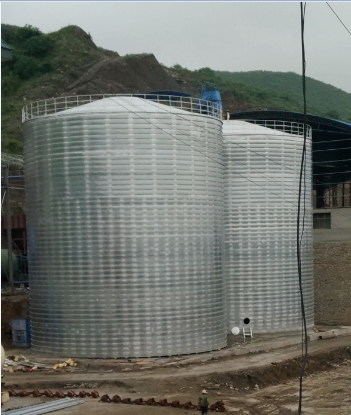 泰和粮食钢板仓的安装全过程不用热焊接